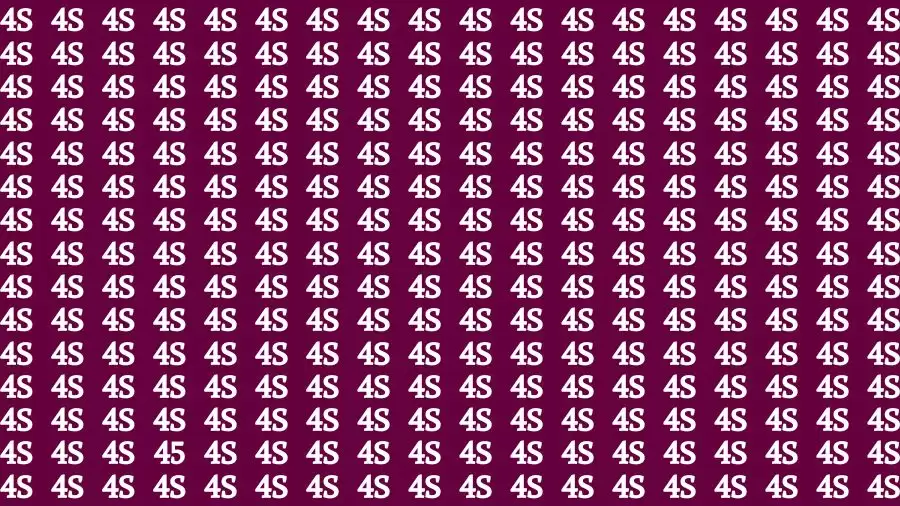 Optical Illusion Visual Test: If you have 4K Vision Find the Number 45 in 16 Secs