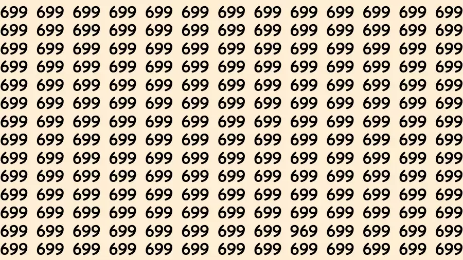 Observation Brain Challenge: If you have Hawk Eyes Find the Number 969 in 15 Secs