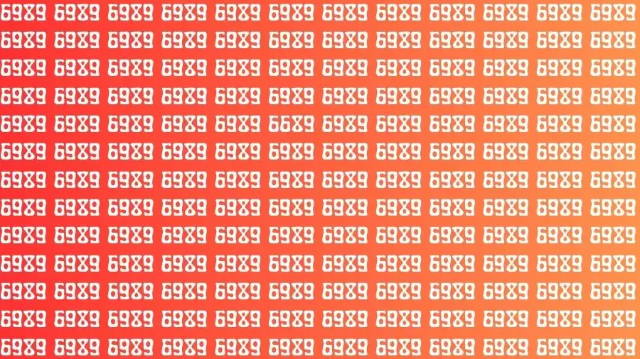 Optical Illusion Brain Challenge: If you have Eagle Eyes Find the Number 6689 among 6989 in 15 Secs