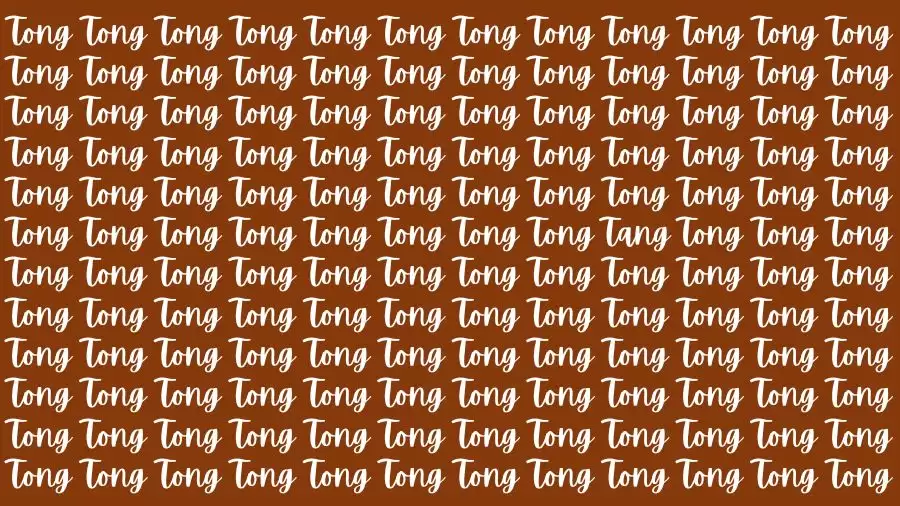 Optical Illusion Brain Challenge: If you have 50/50 Vision Find the Word Tang in 15 Secs