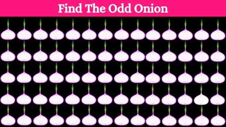 Optical Illusion Brain Challenge: If you have Eagle Eyes find the Odd Onion in 15 Seconds