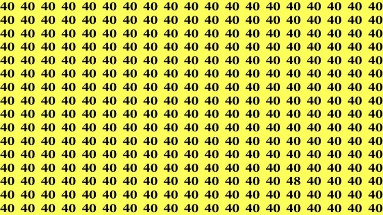 Optical Illusion Eye Test: If you have Eagle Eyes Find the Number 48 in 18 Secs