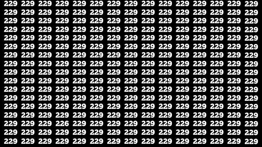 Optical Illusion Eye Test: If you have Hawk Eyes Find the Number 226 in 13 Secs