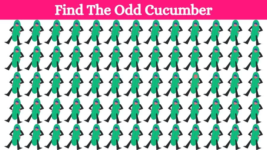 Optical Illusion Brain Challenge: If you have Eagle Eyes find the Odd Cucumber in 15 Seconds