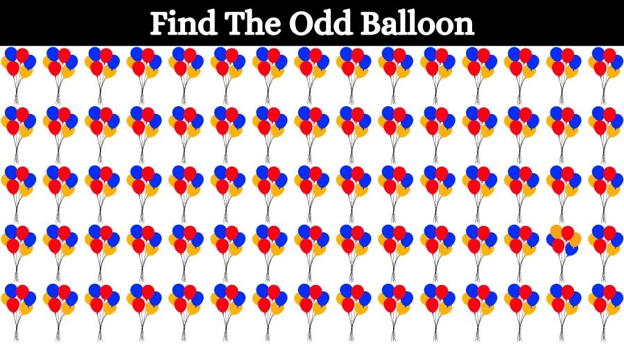 Optical Illusion Visual Test: If you have Eagle Eyes find the Odd Balloon in 18 Seconds