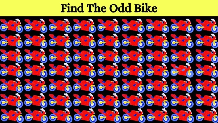 Optical Illusion Visual Test: If you have Eagle Eyes find the Odd Bike in this image