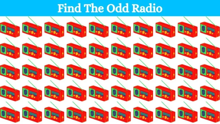 Optical Illusion Brain Challenge: If you have Eagle Eyes find the Odd Radio in 15 Seconds