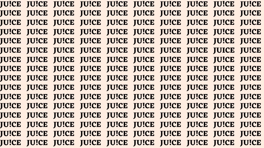 Observation Brain Challenge: If you have Eagle Eyes Find the word Juice in 15 Secs