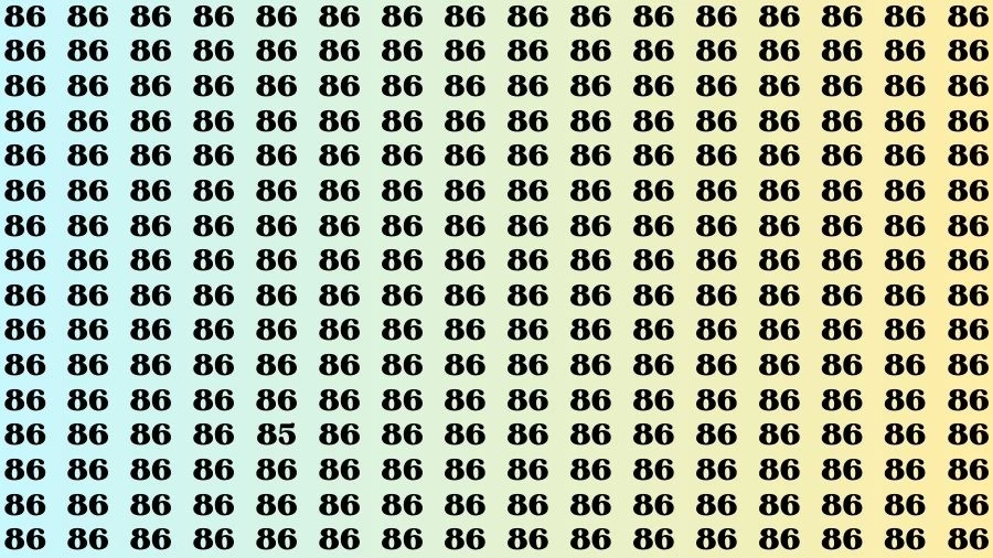 Optical Illusion Eye Test: If you have Sharp Eyes Find the number 85 in 10 Secs