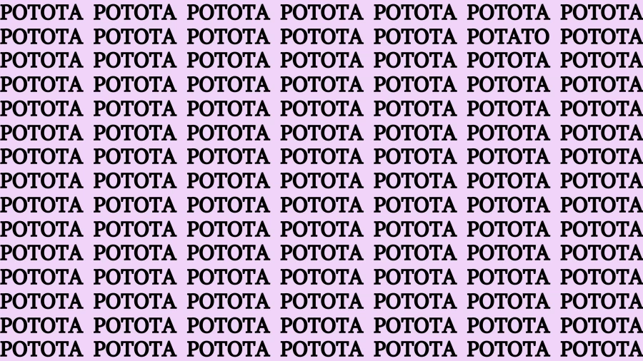 Observation Find it Out: If you have Eagle Eyes Find the Word Potato in 12 Secs