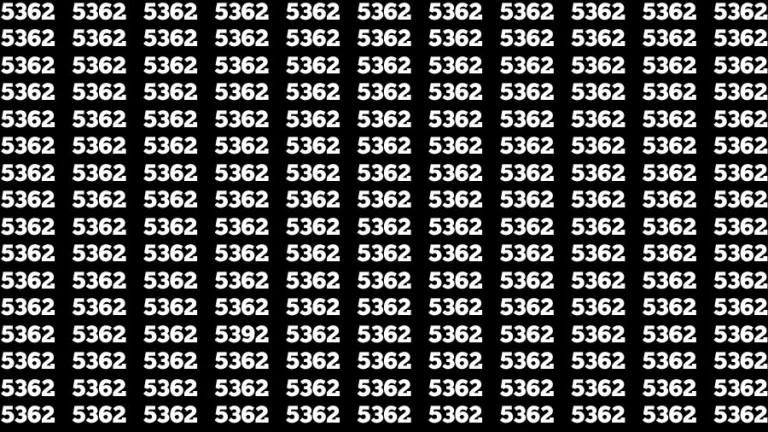 Optical Illusion Eye Test: If you have Eagle Eyes Find the Number 5392 in 18 Secs