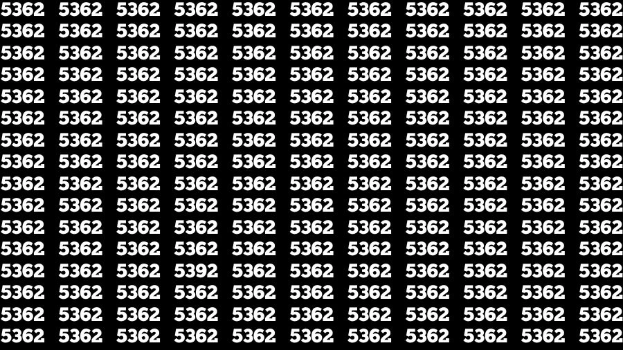 Optical Illusion Eye Test: If you have Eagle Eyes Find the Number 5392 in 18 Secs