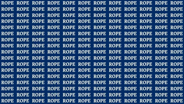 Optical Illusion Visual Test: If you have Eagle Eyes Find the Word Hope in 14 Secs