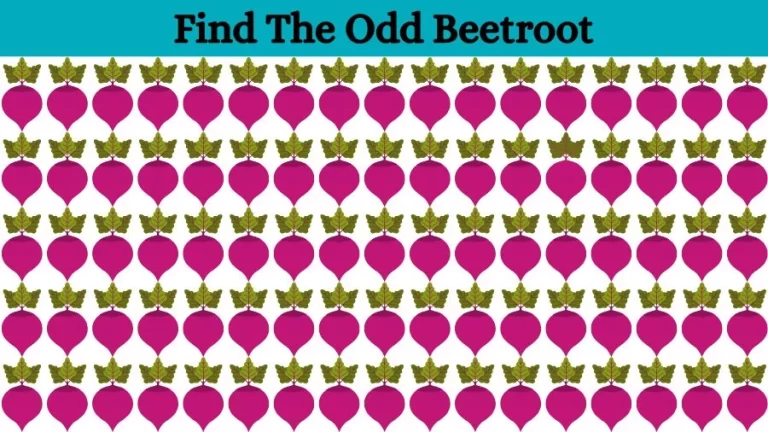 Optical Illusion Brain Challenge: If you have Eagle Eyes find the Odd Beetroot in 15 Seconds