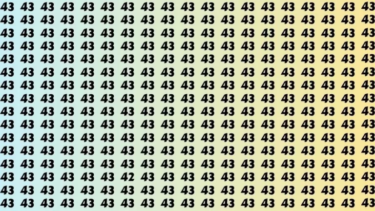 Optical Illusion Eye Test: If you have Eagle Eyes Find the Number 42 in 18 Secs