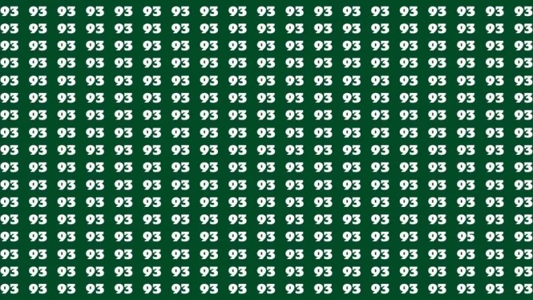 Optical Illusion Visual Test: If you have Eagle Eyes Find the Number 95 among 96 in 14 Secs