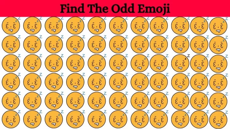 Optical Illusion Visual Test: If you have Eagle Eyes find the Odd Emoji in 18 Seconds