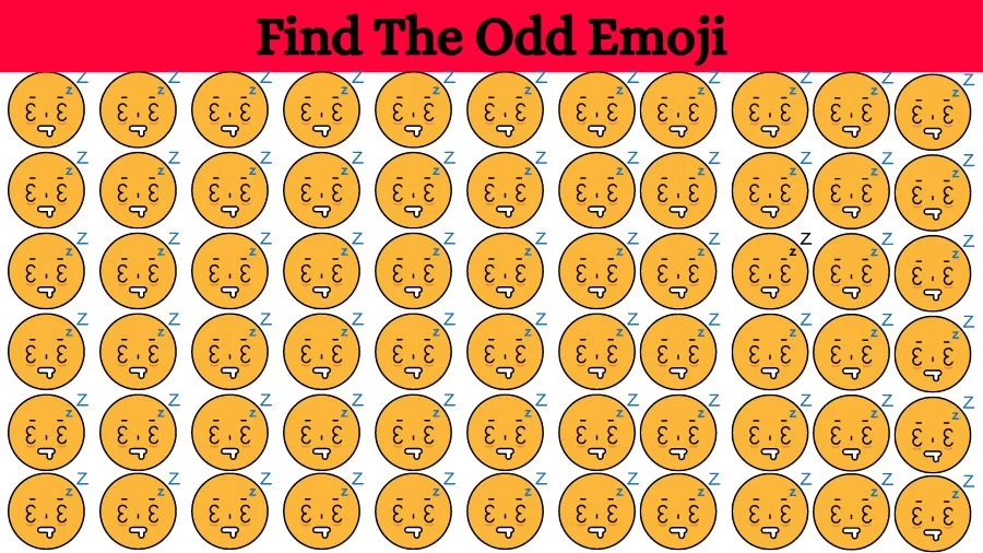 Optical Illusion Visual Test: If you have Eagle Eyes find the Odd Emoji in 18 Seconds