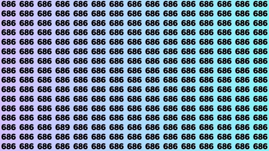 Optical Illusion Visual Test: If you have Sharp Eyes Find the Number 689 in 16 Secs