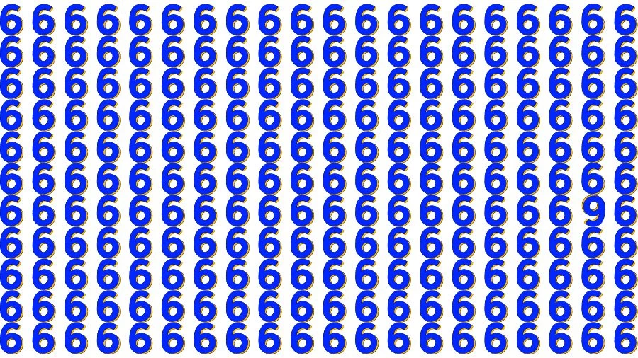 Optical Illusion Brain Challenge: If you have Sharp Eyes Find the Number 9 among 6 in 15 Secs