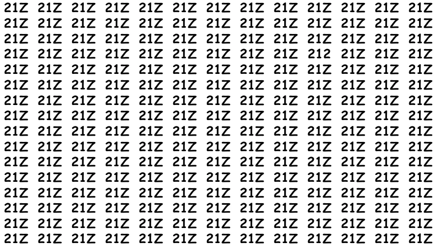 Test Visual Acuity: If you have Eagle Eyes Find the number 212 in 12 Secs