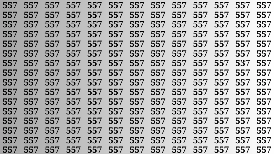 Test Visual Acuity: If you have Eagle Eyes Find the Number 537 among 557 in 15 Secs