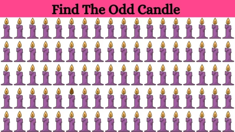 Optical Illusion Brain Challenge: If you have Eagle Eyes find the Odd Candle in 15 Seconds