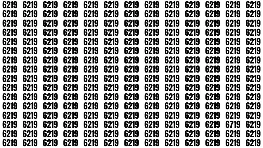 Optical Illusion Visual Test: If you have Sharp Eyes Find the Number 6719 in 16 Secs