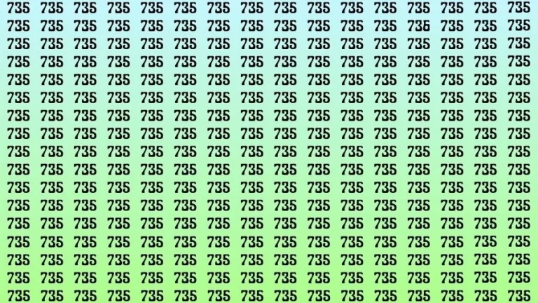 Optical Illusion Visual Test: If you have Sharp Eyes Find the Number 736 in 16 Secs