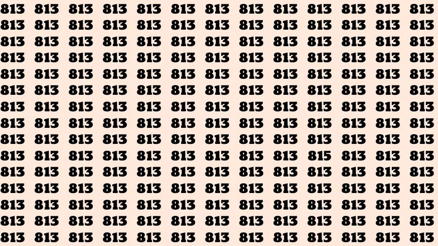 Optical Illusion Eye Test: If you have Sharp Eyes Find the number 815 in 12 Secs