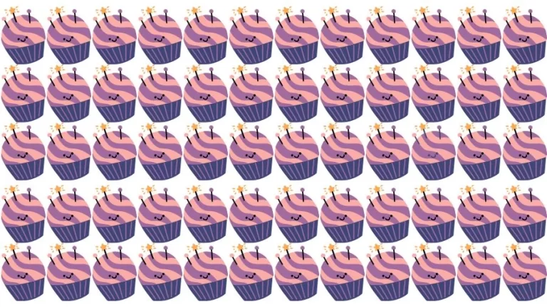 Optical Illusion Visual Test: If you have Eagle Eyes find the Odd Cupcake in 18 Seconds