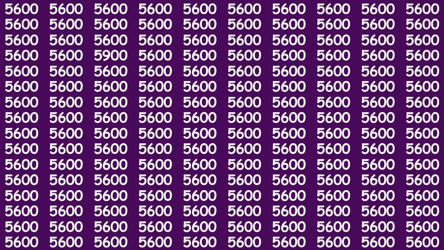 Observation Brain Challenge: If you have Hawk Eyes Find the Number 5900 in 15 Secs