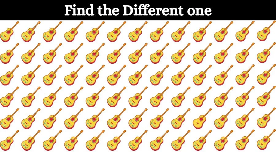 Optical Illusion Visual Test: If you have Eagle Eyes find the Odd Guitar in 18 Seconds