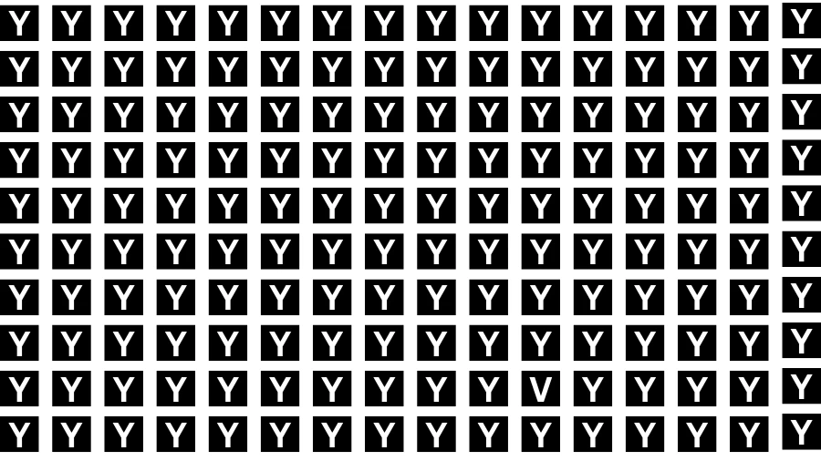 Test Visual Acuity: If you have Eagle Eyes Find the Letter V in 15 Secs