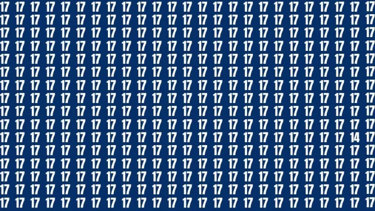 Optical Illusion Brain Challenge: If you have Sharp Eyes Find the Number 14 among 17 in 15 Secs