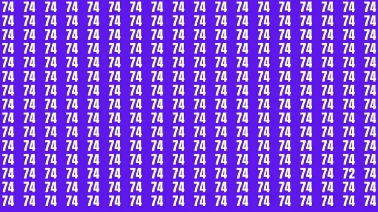 Optical Illusion Brain Challenge: If you have Hawk Eyes Find the Number 72 among 74 in 12 Secs