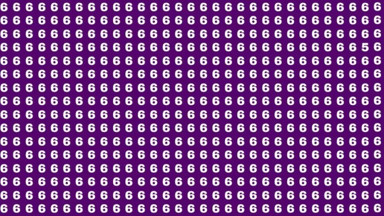 Optical Illusion Brain Challenge: If you have Sharp Eyes Find the Number 5 among 6 in 15 Secs