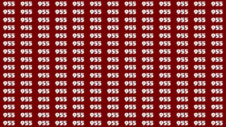 Optical Illusion Visual Test: If you have Eagle Eyes Find the Number 935 among 955 in 14 Secs