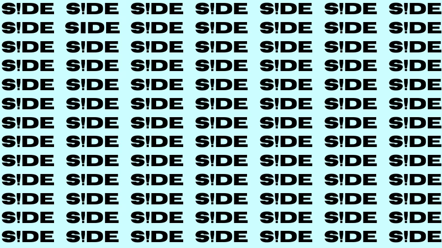 Test Visual Acuity: If you have Eagle Eyes Find the word Side in 15 Secs