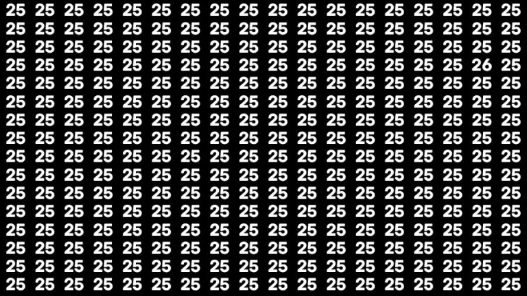 Optical Illusion Eye Test: If you have Hawk Eyes Find the Number 26 in 13 Secs