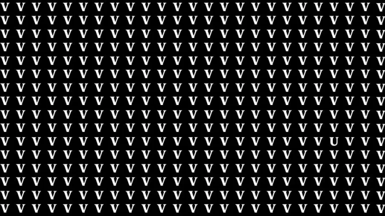 Optical Illusion Visual Test: If you have Eagle Eyes Find the Letter U in 14 Secs