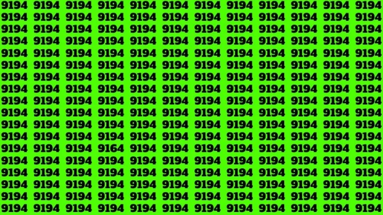 Optical Illusion Visual Test: If you have Eagle Eyes Find the Number 9164 among 9194 in 14 Secs