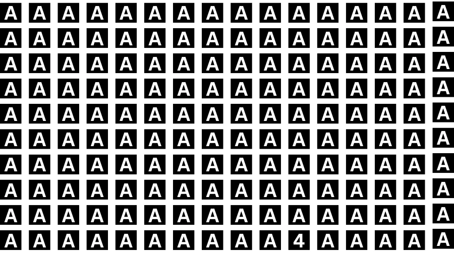 Observation Find it Out: If you have Sharp Eyes Find the number 4 in 20 Secs