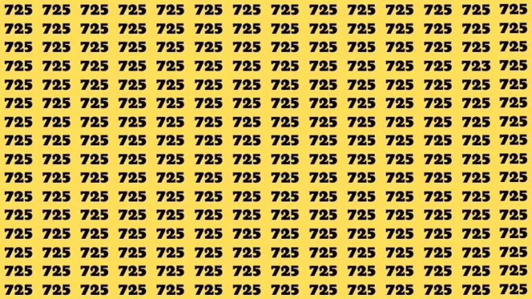 Optical Illusion Eye Test: If you have Sharp Eyes Find the number 723 in 10 Secs