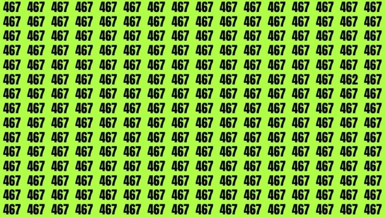 Optical Illusion Eye Test: If you have Eagle Eyes Find the Number 462 in 18 Secs