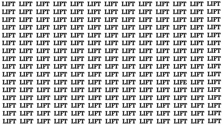 Optical Illusion Visual Test: If you have Eagle Eyes Find the Word Life in 14 Secs