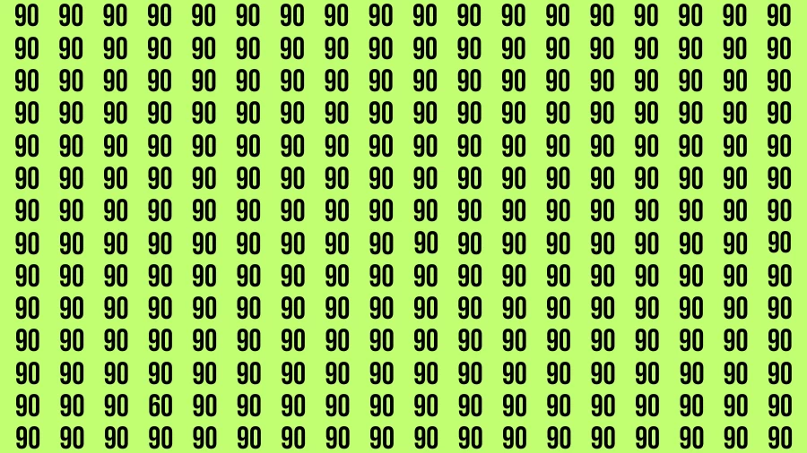 Visual Test: If you have Sharp Eyes Find the number 60 in 10 Secs