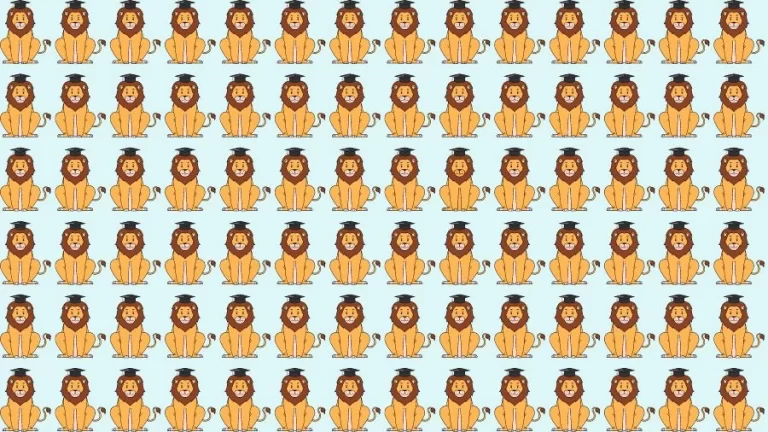 Optical Illusion Brain Challenge: If you have Eagle Eyes find the Odd Lion in 15 Seconds