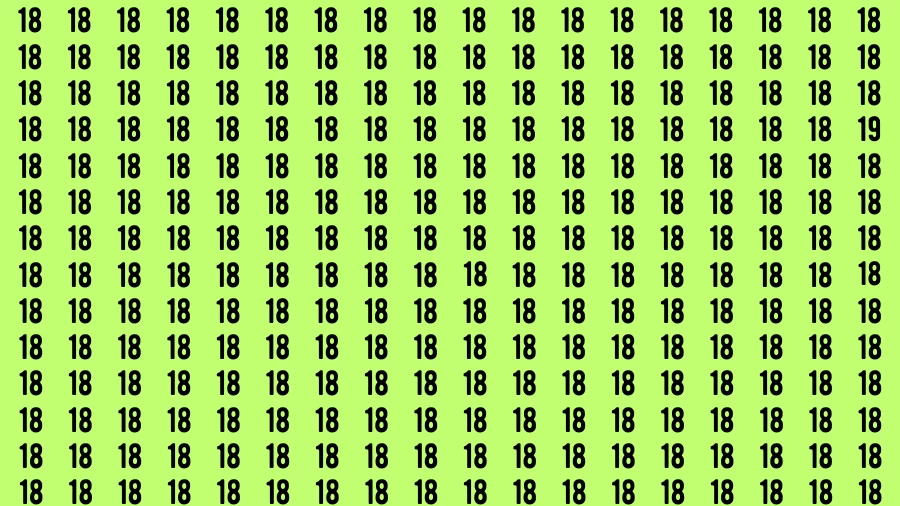 Observation Find it Out: If you have Sharp Eyes Find the number 19 in 20 Secs