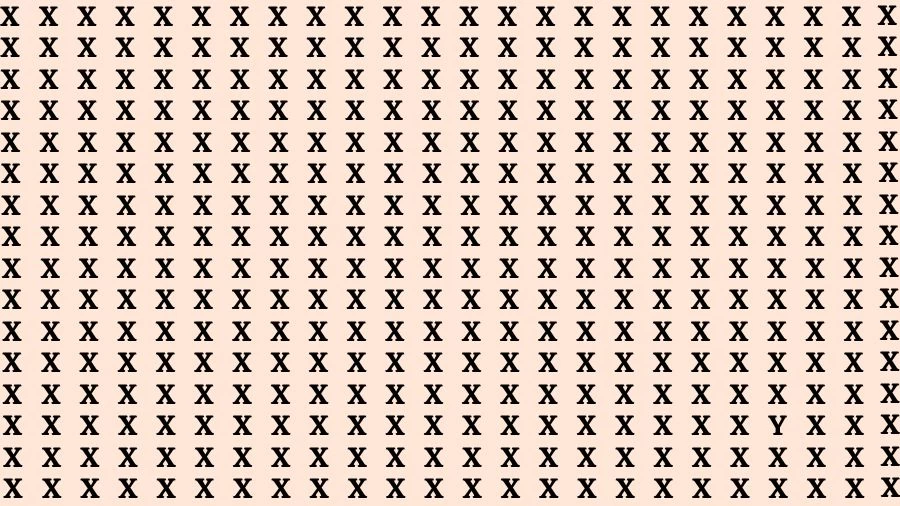 Optical Illusion Brain Challenge: If you have 50/50 Vision Find the Letter Y among X in 14 Secs